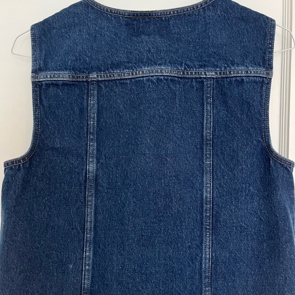 Madewell Denim Snap-front Long Vest | Size Medium - Picture 4 of 8